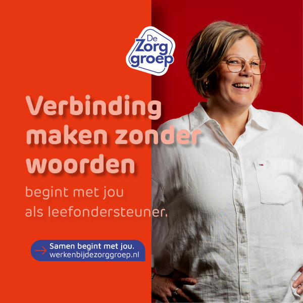 De Zorggroep - advertentie Venloop_vacature leefondersteuner_600x600px